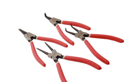 4pc 7'' Circlip Pliers Set Snap Ring Internal External Straight Bent 2.0mm Tip