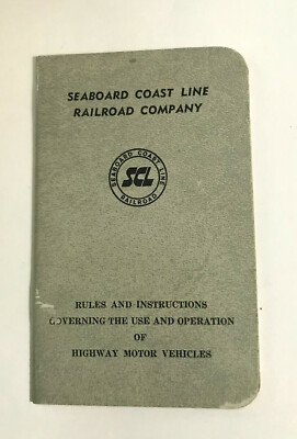 1973 Vintage Seaboard Coast Line Highway Kraftfahrzeug Eisenbahn Mitarbeiter Regelbuch 