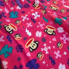 Paul Frank Youth Child Girls Y2K Vtg PJ Pajama Pants Pink Julius Tie Waist