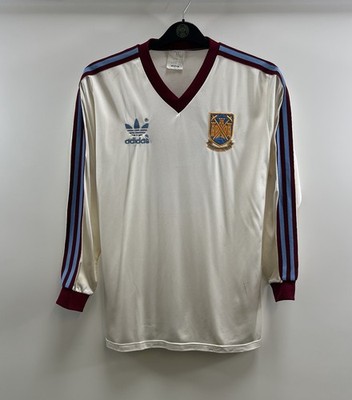 West Ham United Matchworn Goddard 8 Away Fußball Trikot 1980/83 (M) Adidas D53