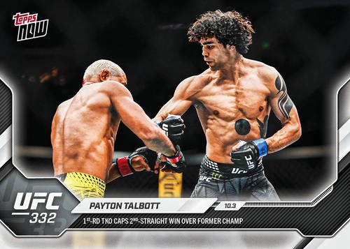 Image via eBay listing Payton Talbott - 2026 UFC Topps NOW® - Card 36 - PR: 901