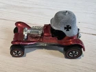 Hot Wheels Redline 1969 Red Baron Diecast HK Black Interior Vintage