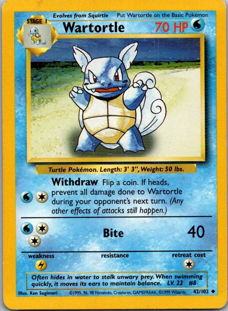 Wartortle Pokémon TCG Cards for sale | eBay