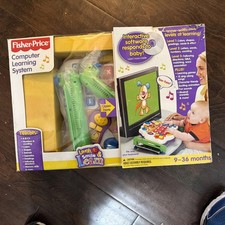 FISHER PRICE Laugh Smile Learn COMPUTER LEARNING SYSTEM keyboard DISC COMPLETE