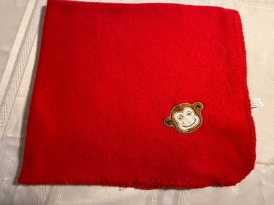 Greenbrier Red Monkey Face soft Baby Blanket  30''x26'' 100% polyester read