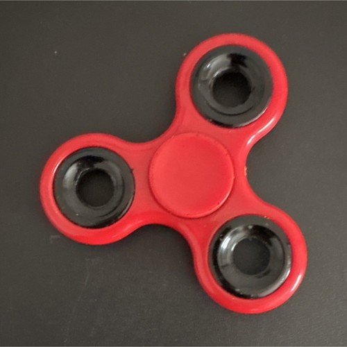 Red & Black Tri-Spinner 3-Prong Fidget Hand Spinner Toy Handheld Spinner