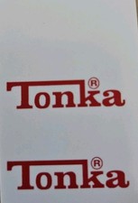 TINY TONKA DECAL SET RED water slide decals,