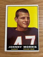 1961 Topps Football Johnny Morris  Chicago Bears Rookie Card #11. rookie card picture