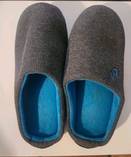 Men's Two-Tone Memory Foam House Slippers Indoor Outdoor Durable Rubber Sole
