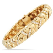 Van Cleef Arpels Vintage 18K Yellow Gold Diamond Bracelet