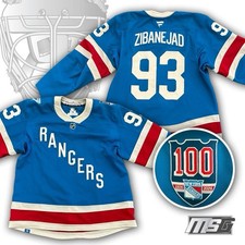 New York Rangers Mika Zibanejad Game Worn Centennial Jersey 25/26 Set 2 Fanatics