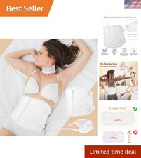 23.6"x10" Leak-Proof Castor Oil Pack Wrap - Comfortable Organic Cotton Design