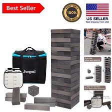 54-Block Tumble Tower Game with Canvas Bag - Ideal for Gatherings
