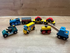 Brio Magnetkran Polizei Autotransporter Schulbus Holzeisenbahn Fahrzeuge