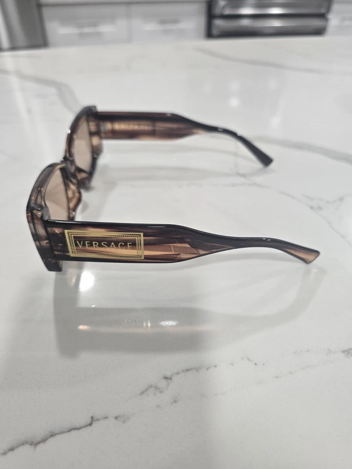 Versace Men's Sunglasses Brown - Image 2 of 3
