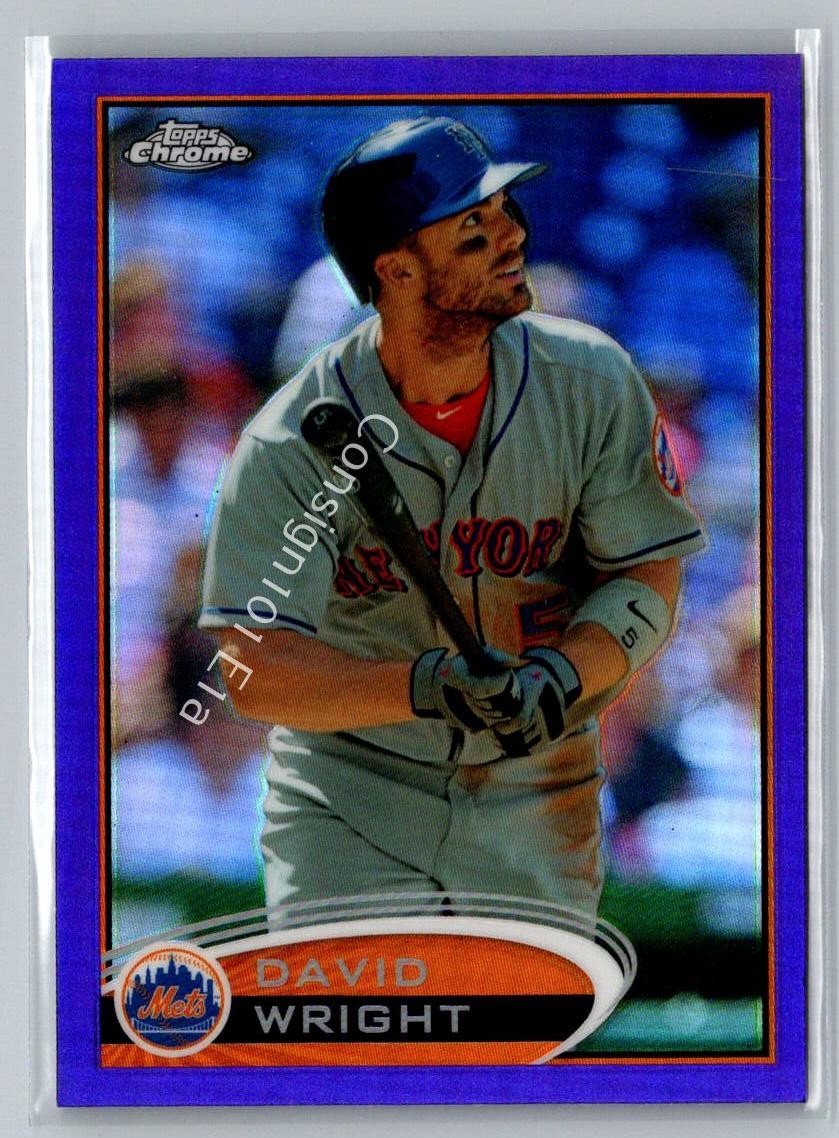 2012 Topps Chrome #41 David Wright Purple Refractors