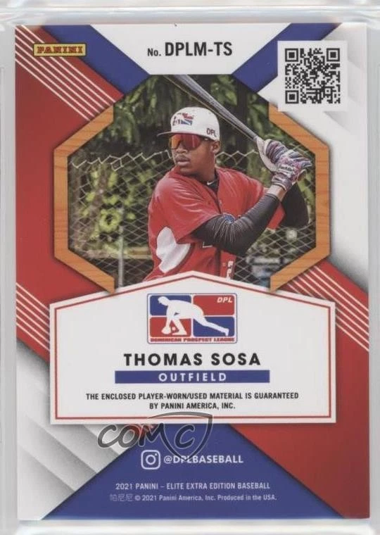 2021 Panini Elite Extra Edition DPL Material Orange /199 Thomas Sosa #DPLM-TS - Image 2 of 2