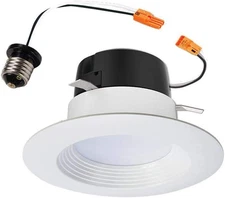 LT 4 Inch Indoor/Outdoor Recessed LED Retrofit Trim Can Light, Daylight 5000K