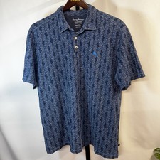 Tommy Bahama Island Zone Supima Cotton Polo Golf Shirt Men  s 2XL Navy Geometric