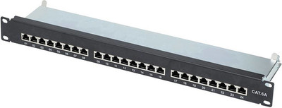 Renkforce CAT 6a 1 HE 24 Port Netzwerk-Patchpanel 48,26 cm (19'') Patchpanel Netz
