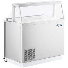 47 1/8" 8 Tub Stainless Steel Deluxe Ice Cream Dipping Cabinet