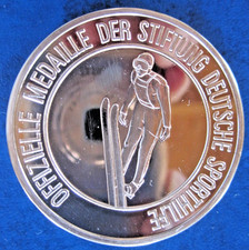 FRG: Official Silver Medal 1984 of the German Sports aid Olympic ski jumper