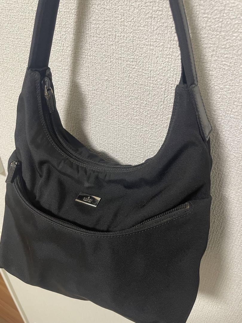 GUCCI Black Nylon Shoulder Bag for Women