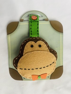 Best Of Chums Cute Monkey Handmade  Backpack and Bag Tag Charm -New
