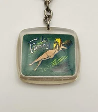 PORTE CLÉ - LA FANNY - Boule Amicale / Pin-up / Pétanque / Vintage Keychain 