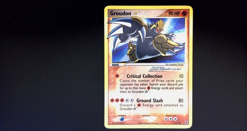 Groudon GOLD Star 111/113 EX Delta Species Holo VERY RARE