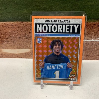 2025 Panini Mosaic Omarion Hampton Orange Mosaic Notoriety Rookie