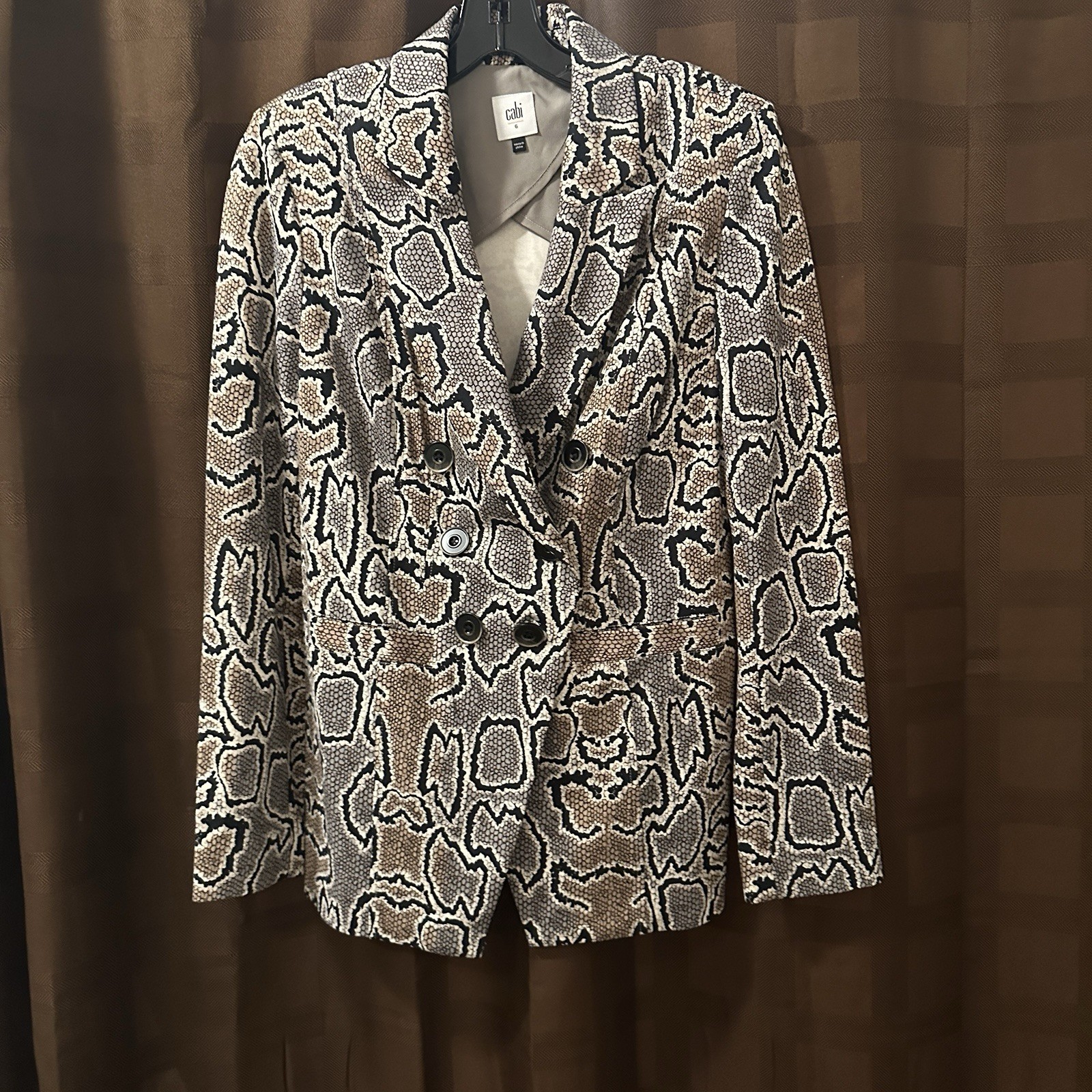 cAbi NWOT python patterned stretch blazer style 3… - image 6