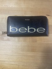 Bebe Wallet 8x4 Black With Gold Logo