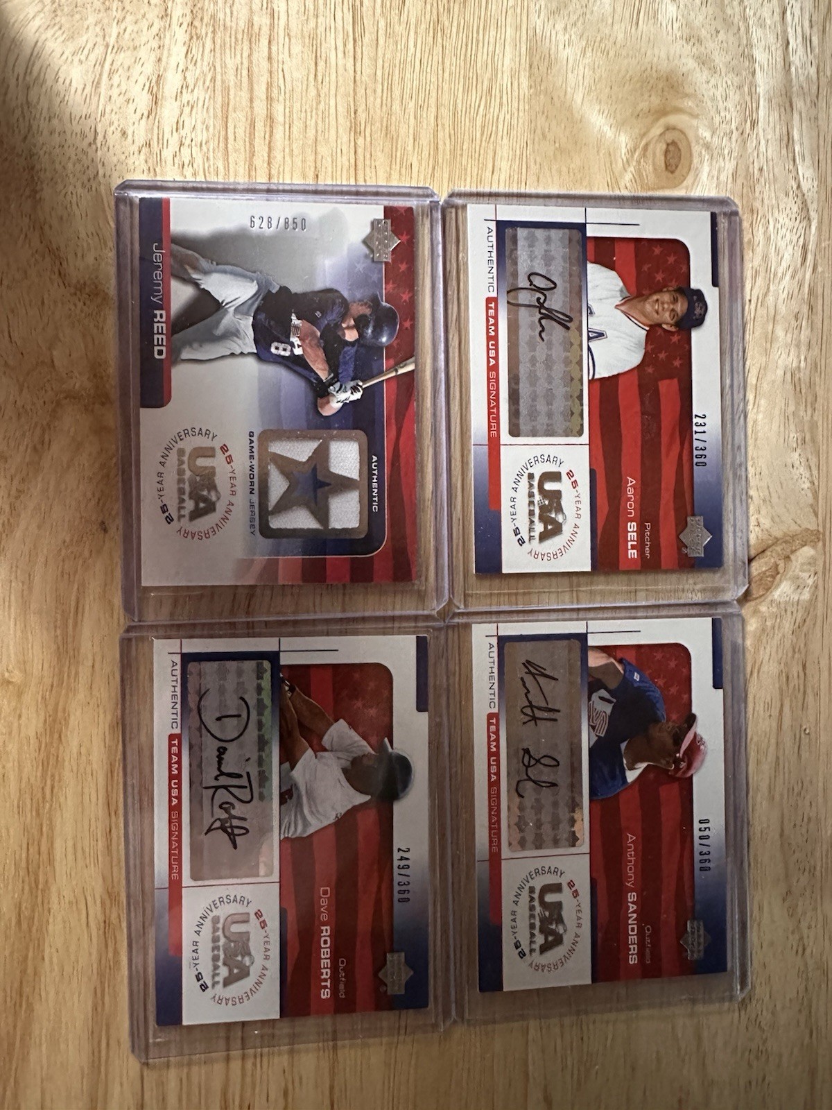 2004 Upper Deck USA Baseball 25 Year Anniversary Set Autos Patch Cards Numbered view 7