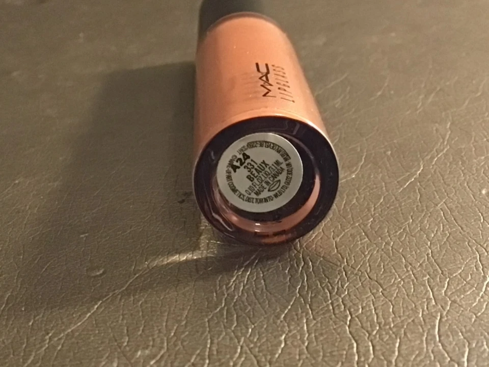 MAC Lipglass BEAUX Warm Medium Brown Pearl Discontinued! Lip Gloss NWOB - Image 2 of 3