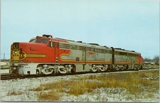 Postcard Colonie New York Santa Fe 59 and 60 Trains Delaware and Hudson