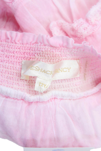 Love Shack Fancy Girls Cotton Tie-Dye Ruffled Tiered Mini Skirt Pink Size 12 - Picture 3 of 5