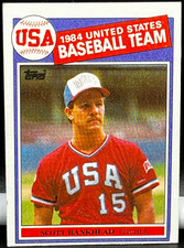 1985 Topps #393 1984 United States Scott Bankhead Rookie Baseball Team Card. rookie card picture