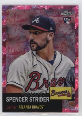 2022 Topps Chrome Platinum Anniversary /100 Spencer Strider #186 Rookie RC 12ty