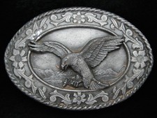 PE11108 VINTAGE 1985 AMERICAN BALD EAGLE COMMEMORATIVE SISKIYOU BELT BUCKLE