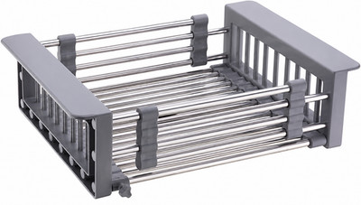 Expandable Dish Drying Rack Over The Sink Stainless Steel Drainer Basket Adjusta