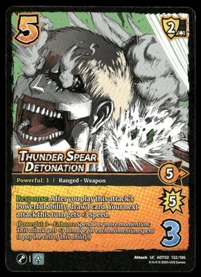 UniVersus Thunder Spear Detonation 132/186 AOT2 Origins of Power 2024 NM