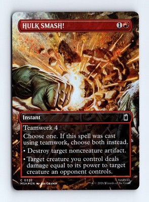 HULK SMASH! (Borderless) (Foil) 0332 (C) MTG Marvel Super Heroes (MSH)