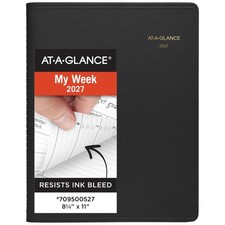 AT-A-GLANCE 2027 Appointment Book Planner, Weekly, 8.25" x 11", Black