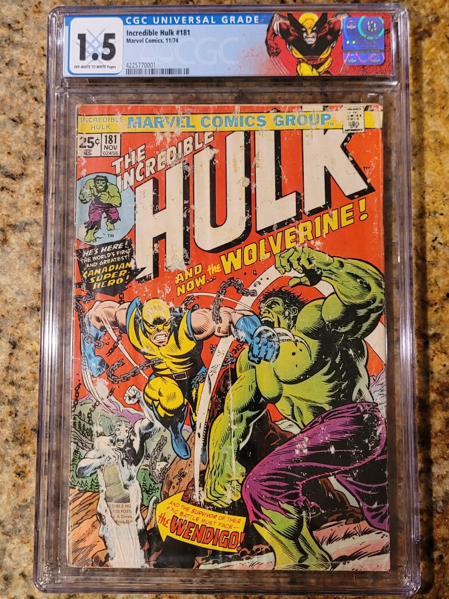 1974 Marvel Comics Incredible Hulk 181 CGC 1.5. 1st