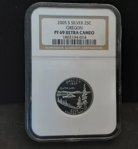 2005-S OREGON SILVER STATE QUARTER - NGC PF 69 ULTRA CAMEO - 014