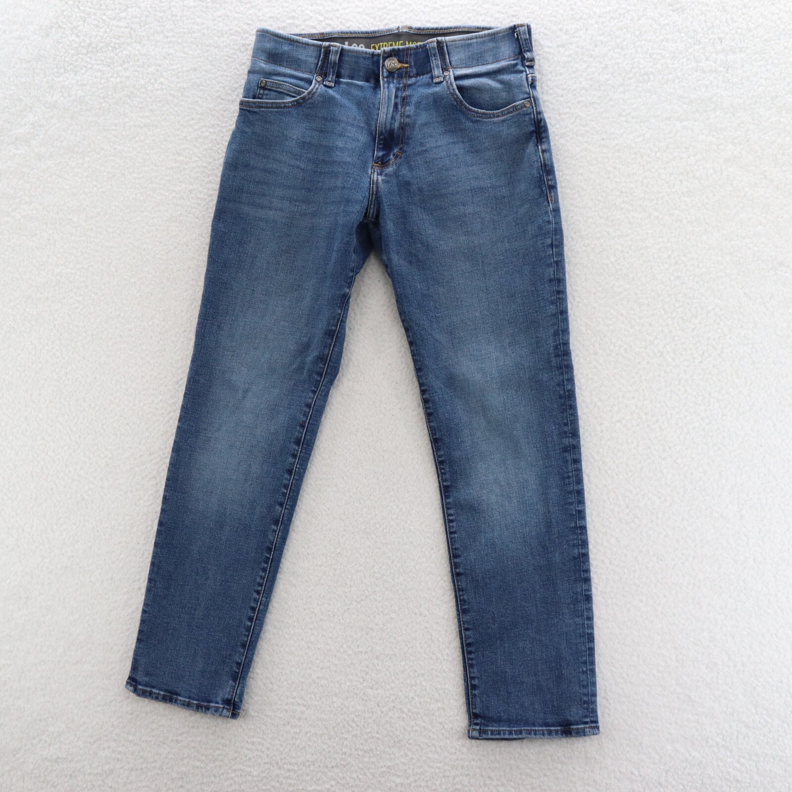 Lee Jeans Mens 30X30 Blue Extreme Motion Straight Tapered Stretch Denim Workwear