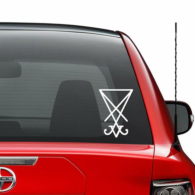 Lucifer Sigil Devil Sign Vinyl Decal Sticker Car Truck Vehicle Bumper