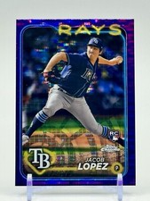 2024 Topps Chrome - Purple Speckle Refractor #225 Jacob Lopez /275 (RC)