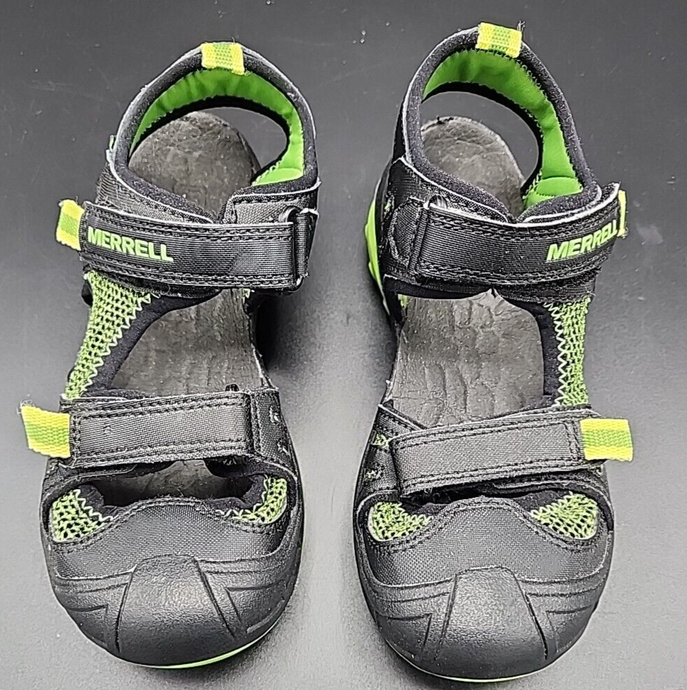 MERRELL Hydro Rapid WP sandalo scarpa acqua giovane taglia 1M nero verde regolabile